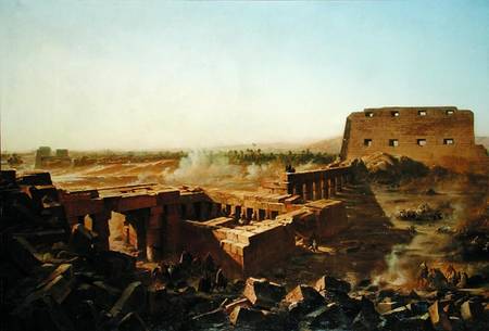 The Battle at the Temple of Karnak: The Egyptian Campaign van Jean Charles Langlois