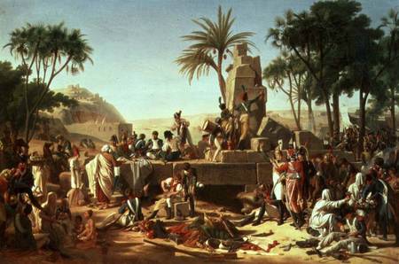 Troops halted on the Banks of the Nile, 2nd February 1799 van Jean-Charles Tardieu