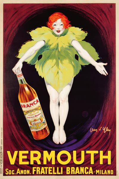 Poster advertising 'Fratelli Branca' vermouth van Jean D'Ylen