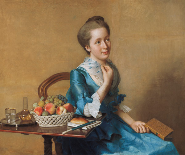 Dame mit Früchtestilleben van Jean-Étienne Liotard