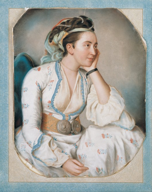 Woman in Turkish Dress van Jean-Étienne Liotard