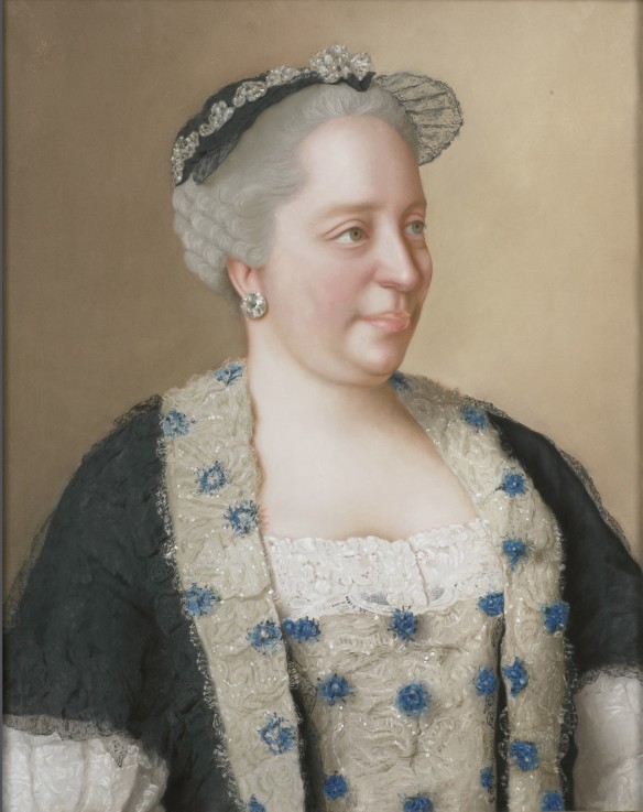 Portrait of Empress Maria Theresia of Austria (1717-1780) van Jean-Étienne Liotard
