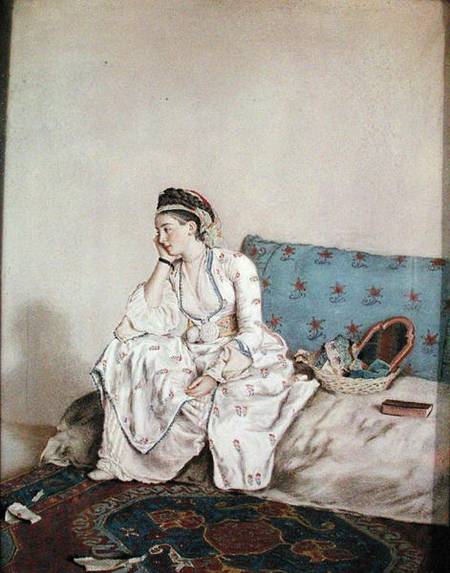 Portrait of Mary Gunning, Countess of Coventry van Jean-Étienne Liotard