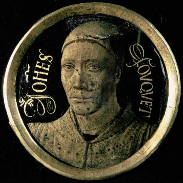 Self portrait medallion van Jean Fouquet