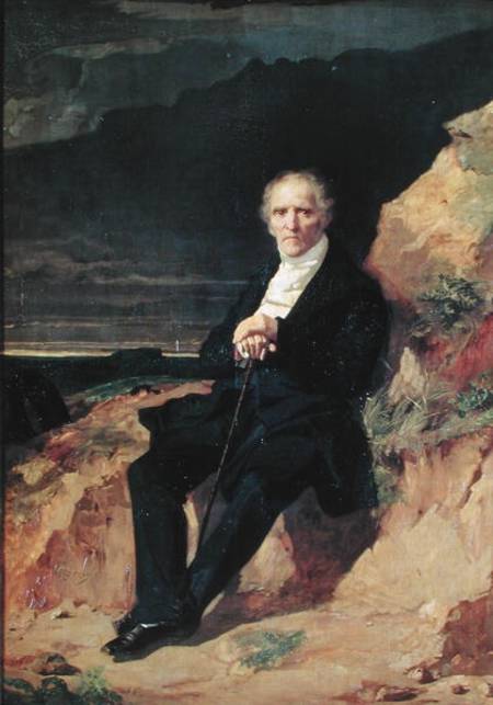 Portrait of Charles Fourier (1772-1837) van Jean Francois Gigoux