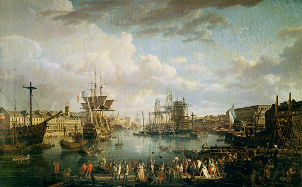 View of the Port at Brest van Jean-Francois Hue
