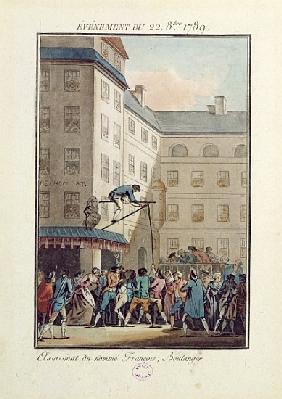 Events of the 22nd of October 1789: Hanging of a man named Francois, a baker