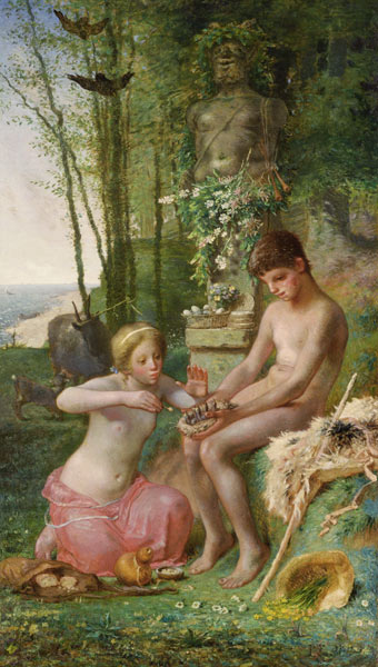 Spring (Daphnis and Chloë) van Jean-François Millet