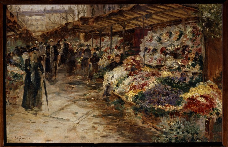 Flower Market van Jean François Raffaelli