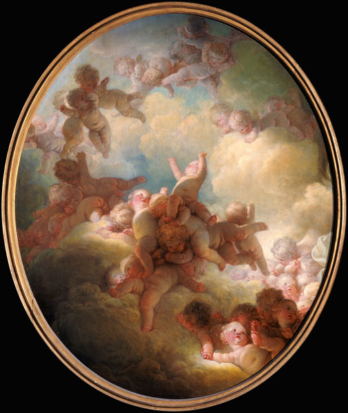 The Swarm of Cupids van Jean Honoré Fragonard