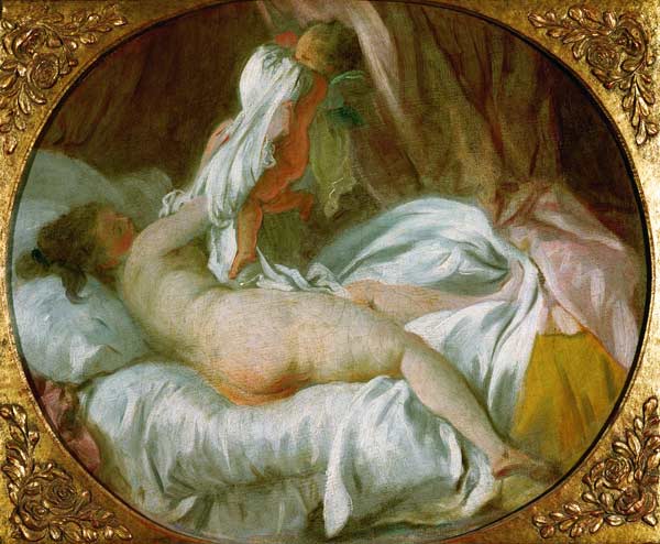 The Chemise Removed or The Lady Undressing van Jean Honoré Fragonard