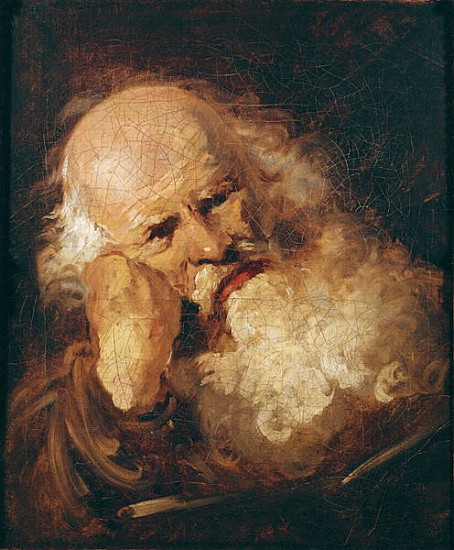 Head of an Old Man van Jean Honoré Fragonard