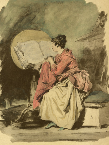 J.H.Fragonard, Lesendes Mädchen van Jean Honoré Fragonard