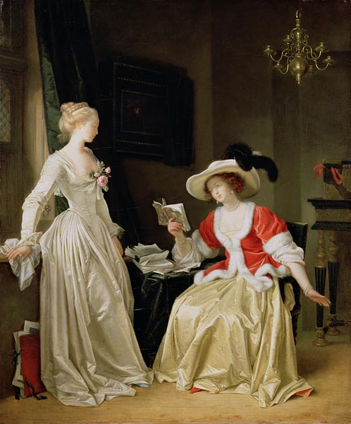 Die Leserin (gemalt mit Marguerite Gérard) van Jean Honoré Fragonard