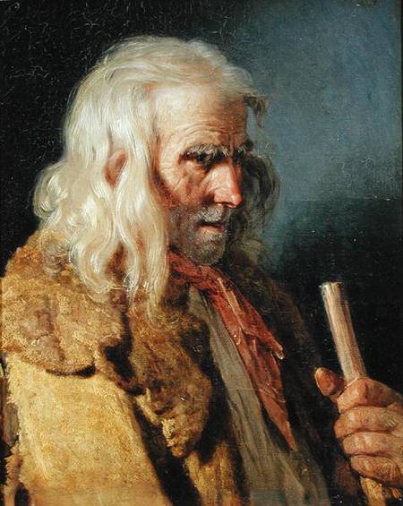 Portrait of a Breton Peasant van Jean-Jacques Francois Monanteuil