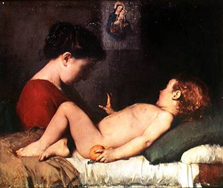 The Awakening Child van Jean-Jacques Henner