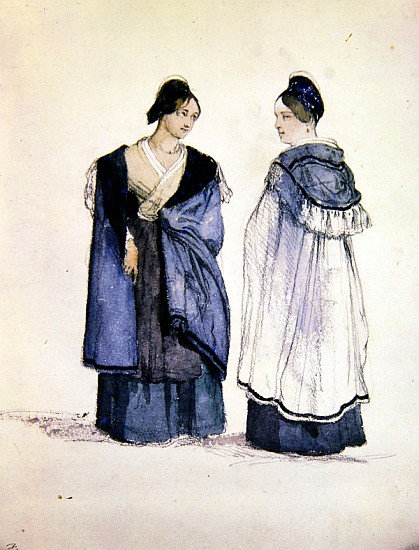 Inhabitants of Arles during the time of Daudet and Bizet van Jean Joseph Bonaventure Laurens