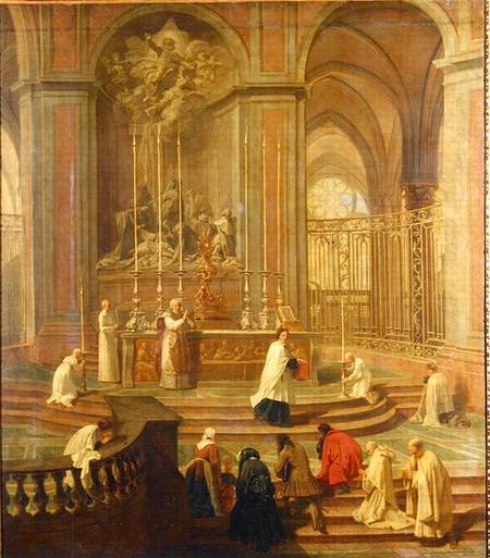 The Mass of Canon Antoine de La Porte or, The Altar of Notre Dame van Jean Jouvenet