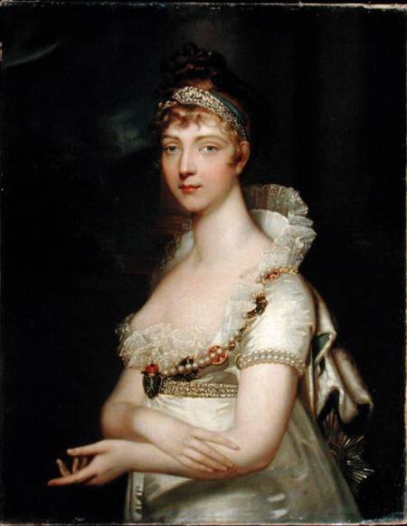 Empress Elizabeth Alexejevna (1779-1826) van Jean Laurent Mosnier