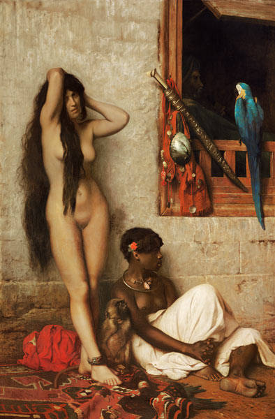 The Slave for Sale, 1873 (oil on canvas) van Jean-Léon Gérome