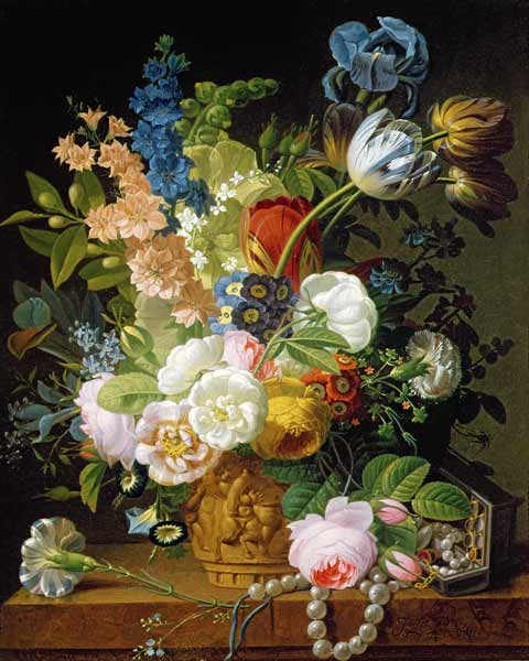 Still Life with Flowers van Jean Louis Prevost
