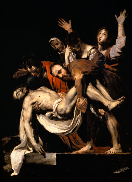 Grablegung Christi. Nach Caravaggio. van Jean Louis Théodore Géricault