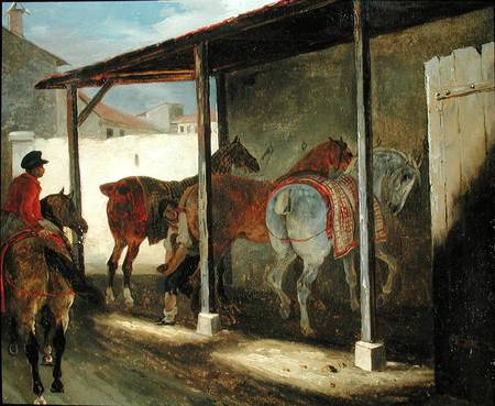 The Barn of Marachel-Ferrant van Jean Louis Théodore Géricault