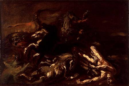 The Death of Hippolytus van Jean Louis Théodore Géricault