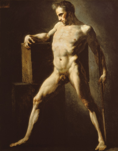 Männlicher Akt. van Jean Louis Théodore Géricault