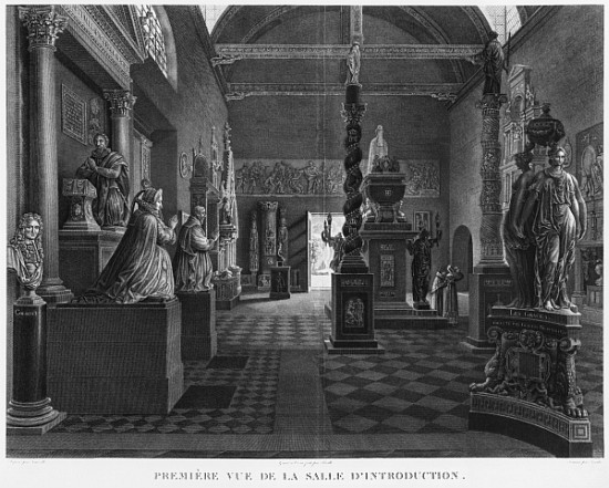 First view of the introductory room, Musee des Monuments Francais, Paris, illustration from ''Vues p van Jean Lubin Vauzelle