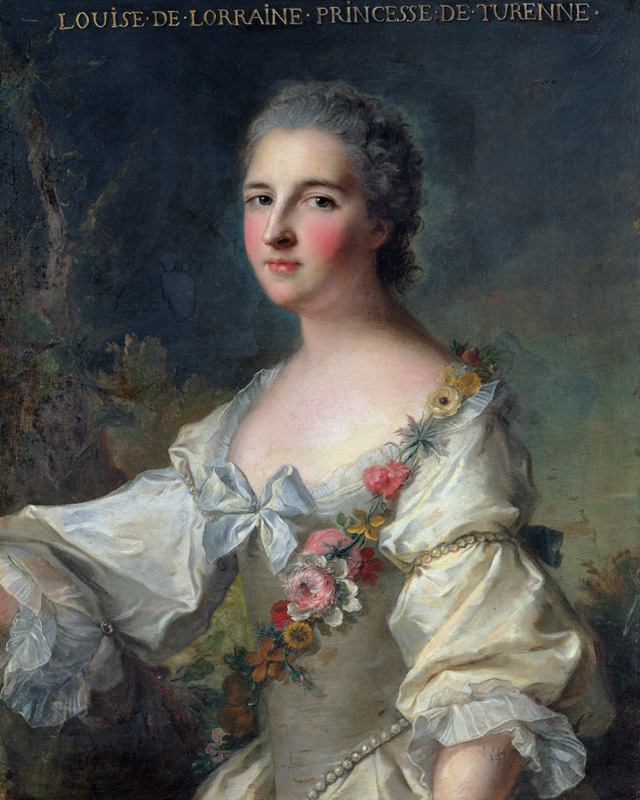 Louise-Henriette-Gabrielle de Lorraine (1718-88) Princess of Turenne and Duchess of Bouillon van Jean Marc Nattier