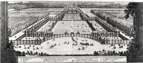 General Perspective View of the Chateau and Gardens of Richelieu van Jean Marot