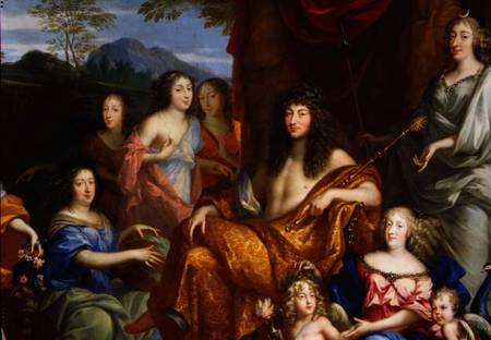 The Family of Louis XIV (1638-1715) 1670  (detail of 60094) van Jean Nocret