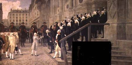 The Reception of Louis XVI at the Hotel de Ville by the Parisian Municipality in 1789 van Jean Paul Laurens