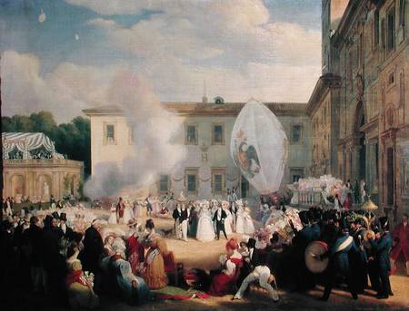 Francois Rene (1768-1848) Vicomte de Chateaubriand, Receiving the Grand Duchess Elena of Russia (180 van Jean Pierre Norblin