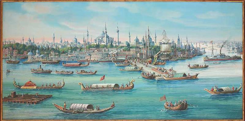 Ansicht von Konstantinopel vom Wasser aus van Jean Spath
