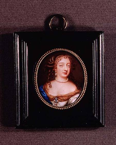 Portrait miniature of Frances Teresa Stuart, Duchess of Richmond and Lennox van Jean the Elder Petitot
