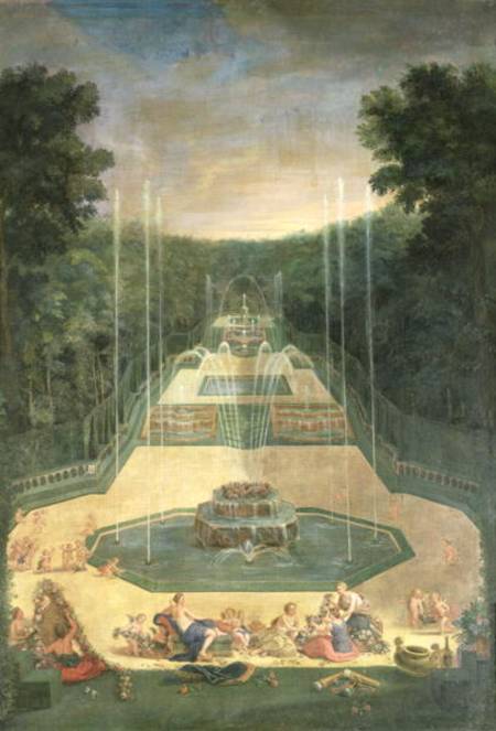 The Groves of Versailles. View of the Three Fountains with Venus and Cherubs Practising with Bows an van Jean the Younger Cotelle