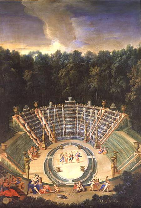 View of the Salle de Bal with a Performance of 'Rinaldo and Armida' van Jean the Younger Cotelle