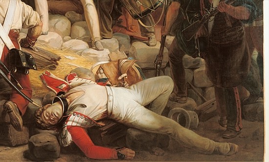 Fighting at the Hotel de Ville, 28th July 1830, 1833 (detail of 39427) van Jean Victor Schnetz