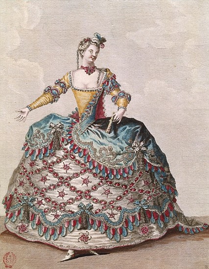 Costume for an Indian woman for the opera ballet ''Les Indes Galantes'' Jean-Philippe Rameau (1683-1 van Jean Baptiste Martin