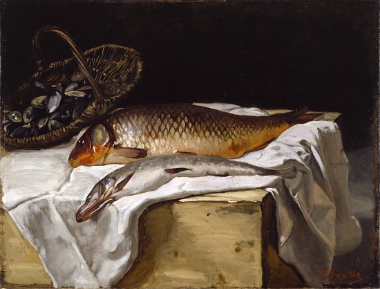 Still Life with Fish van Jean Frederic Bazille