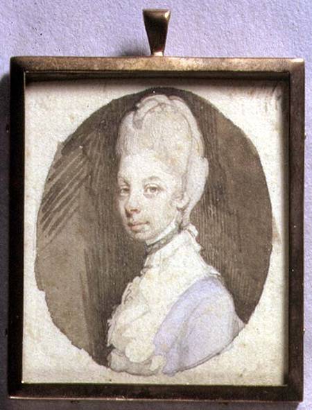 Portrait Miniature of Queen Charlotte (1744-1818) c.1772 (w/c on ivory) van Jeremiah Meyer