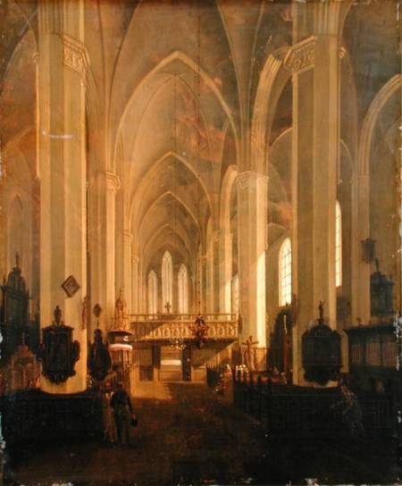 Interior view of St. John's Church in Hamburg van Jess Bundsen
