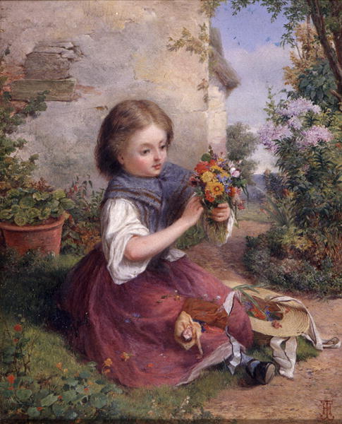 The Posy, c.1880 (oil on panel)  van Jessica Hayllar