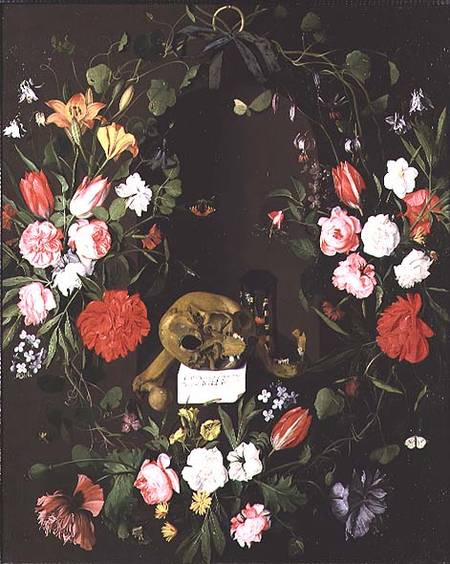 Vanitas Still Life with Flowers van J.H. Elers