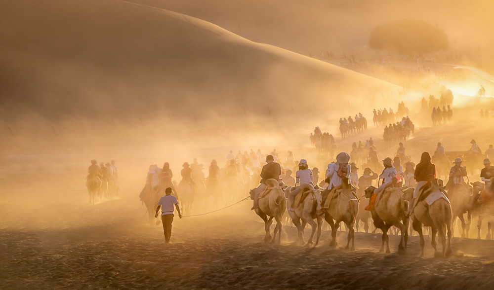 Camel Caravan van Jianping Yang