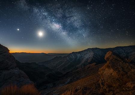 When the  Moon Meet the Milky Way