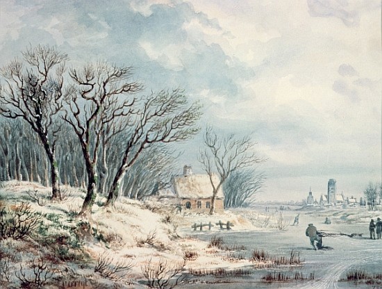 Landscape: Winter van J.J. Verreyt