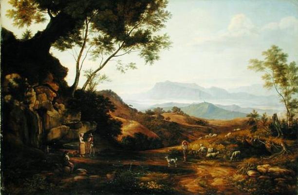 Italian Landscape (oil on canvas) van Joachim Faber